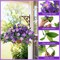 Artificial Hanging Flower Basket for Outdoors, UV Resistant Faux Silk Hanging Plants with Real Touch Flowers, Fake Outdoor Hanging Flowers for Front Porch Patio Balcony Garden Spring Summer Home Decor, Double Purple